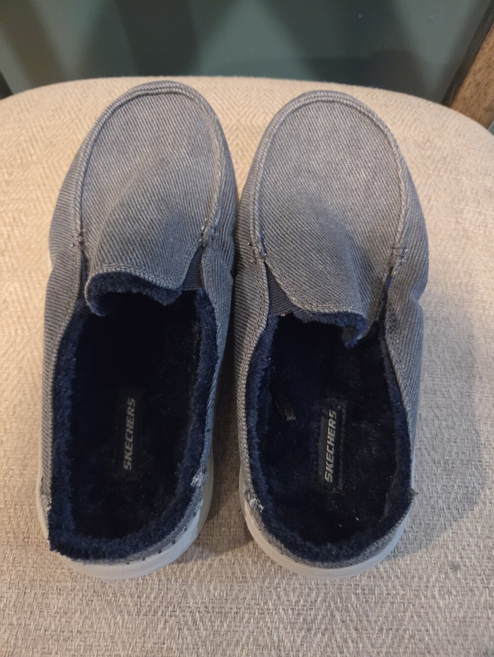 Skechers Kids Navy Slip-On Plush-Lined Casual Shoes - Size 1